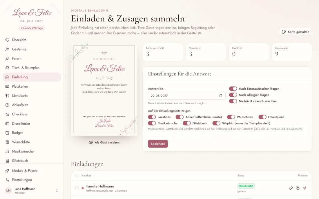 Digitale Einladung – Insiema
